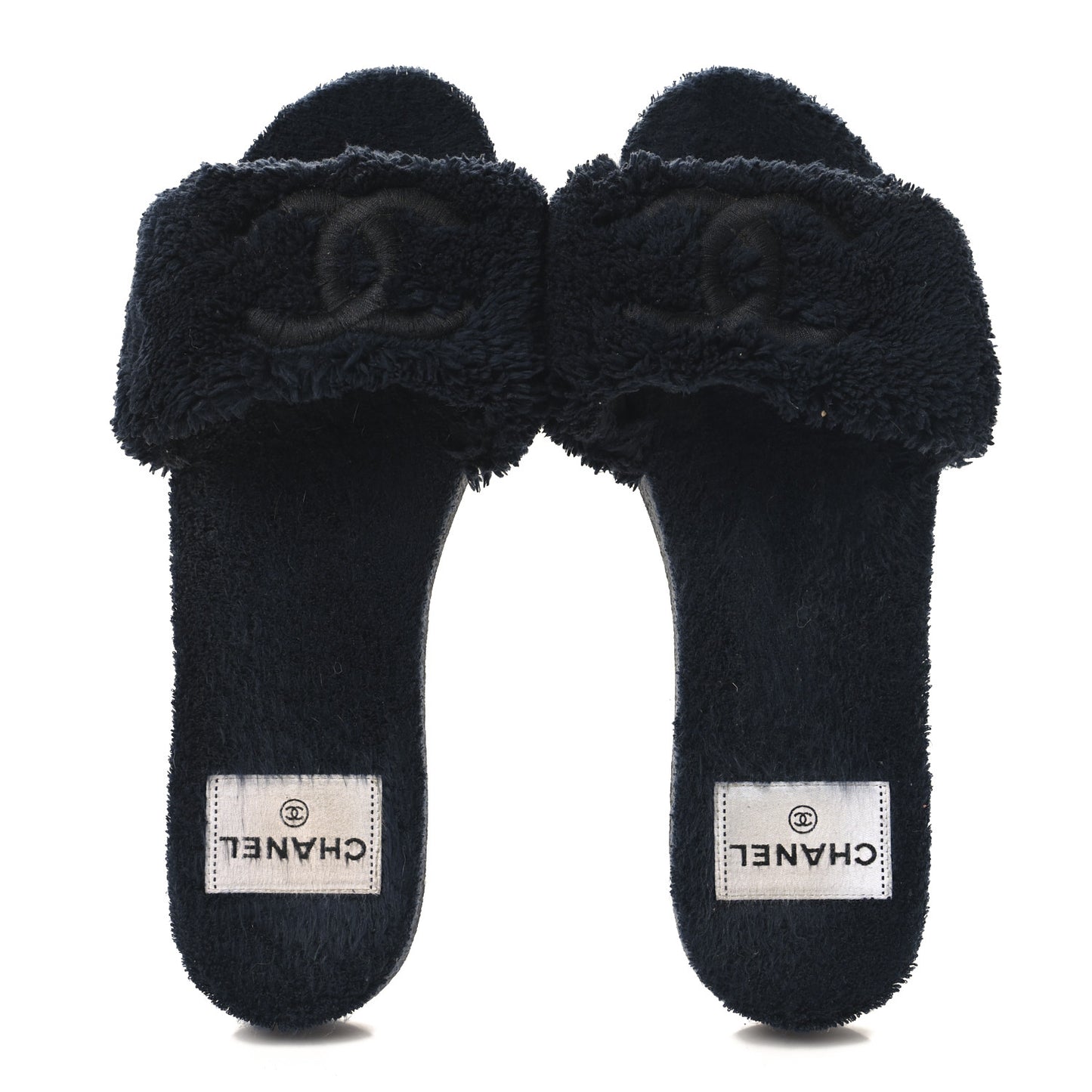 Terry CC Flat Mules Sandals 37 Navy
