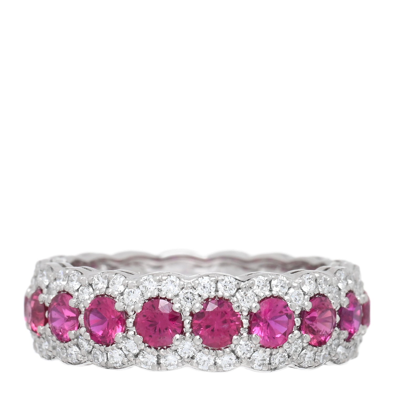 Tiffany Platinum Ruby Diamond Cobblestone Ring 52 6 1386425 – FASHIONPHILE