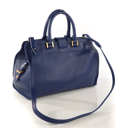 Saint Laurent Calfskin Small Classic Y Cabas Navy 3 of 7