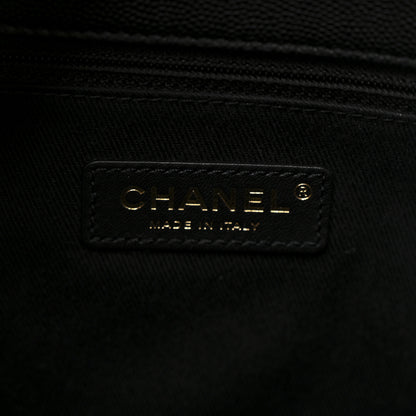 Chanel Caviar Lizard Quilted Medium Coco Handle Flap Black 7 of 11