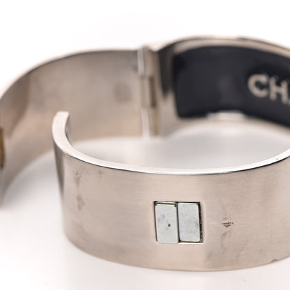 Chanel Metal Pearl CC Cuff Silver 15 of 16