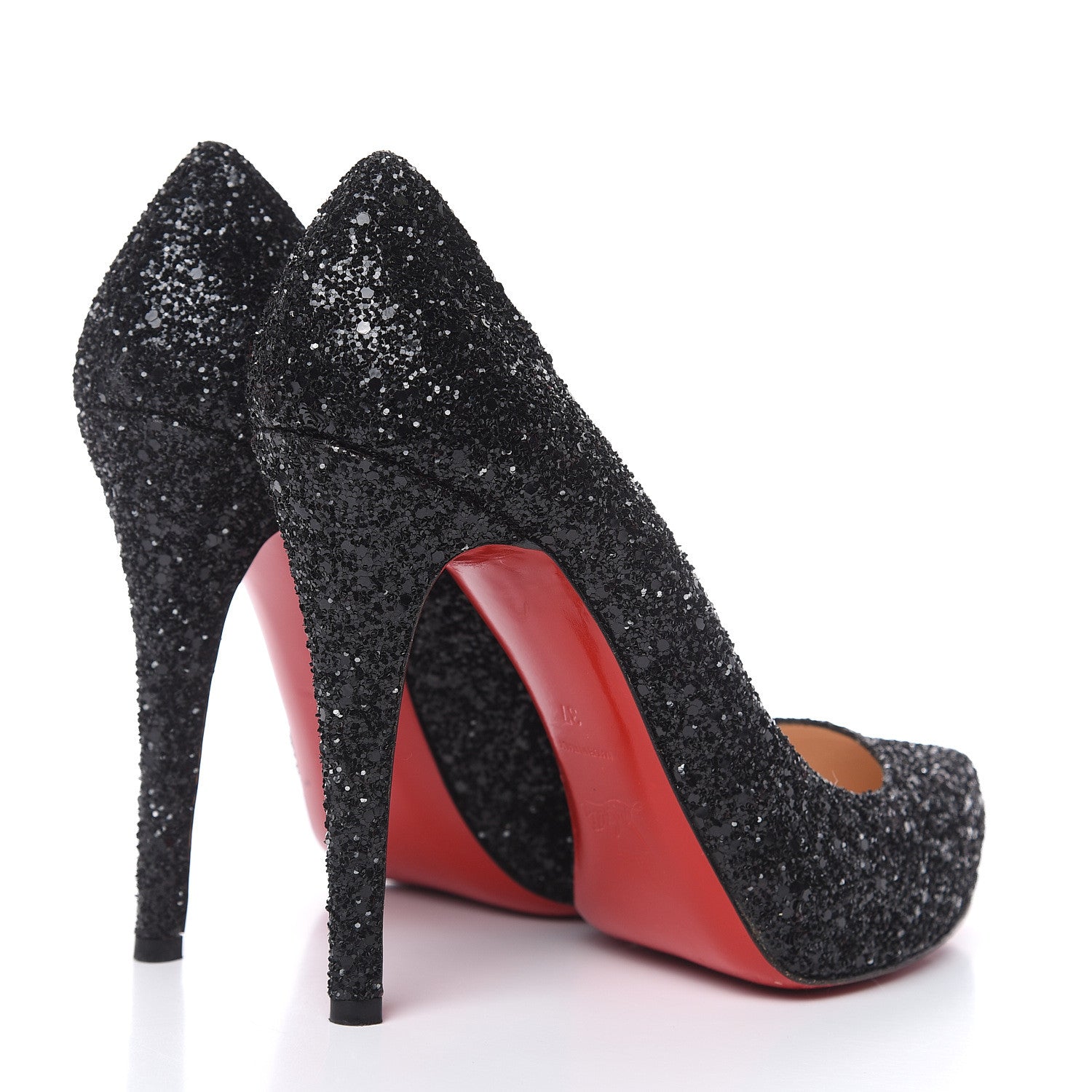 Christian Louboutin Glitter Kid Rolando 120 Pumps 37 Black 4 of 9
