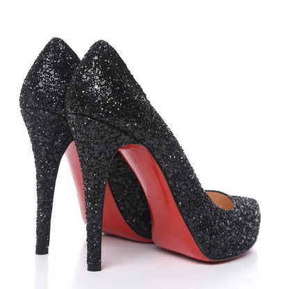 Christian Louboutin Glitter Kid Rolando 120 Pumps 37 Black 4 of 9