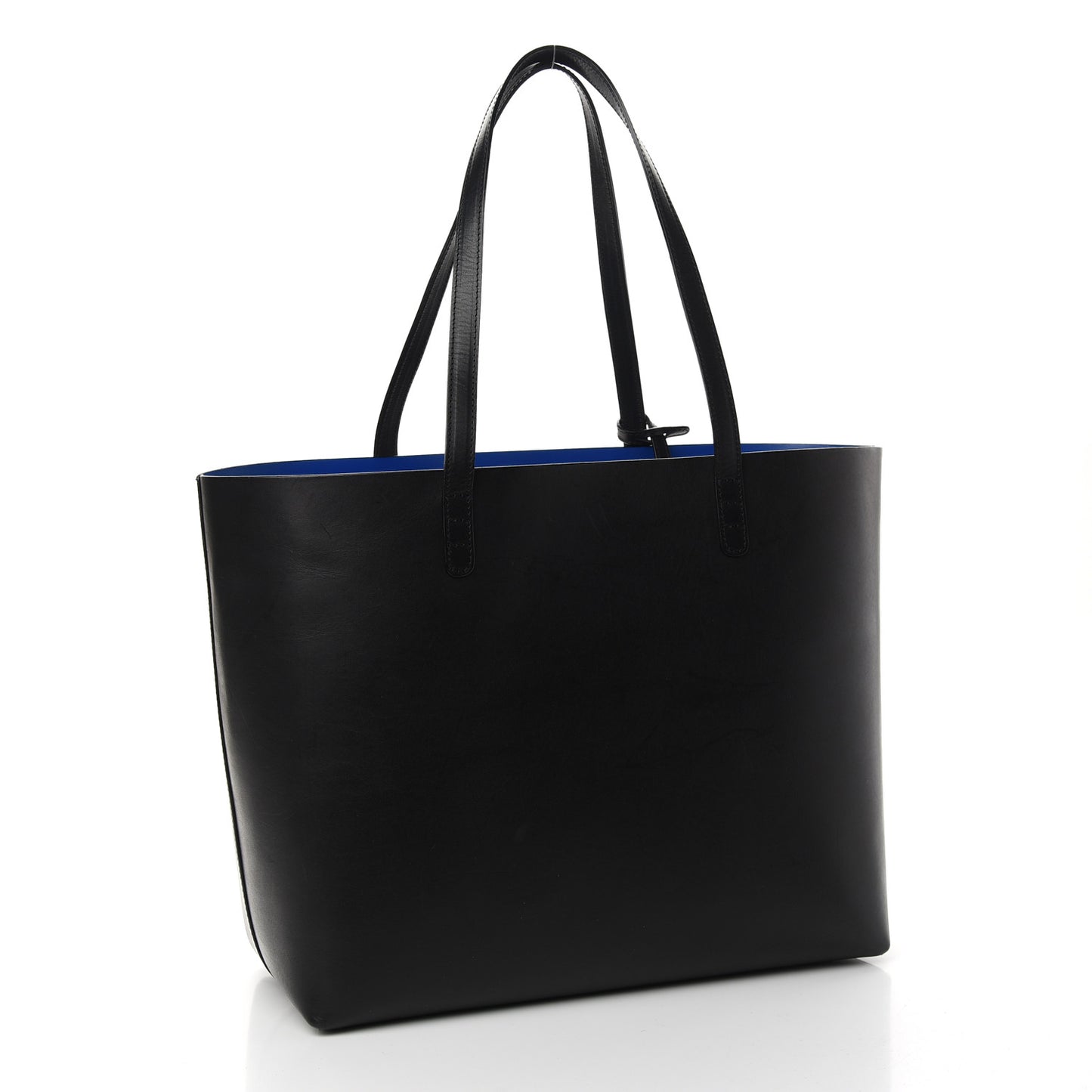 Saffiano Large Shopping Tote Black Royal