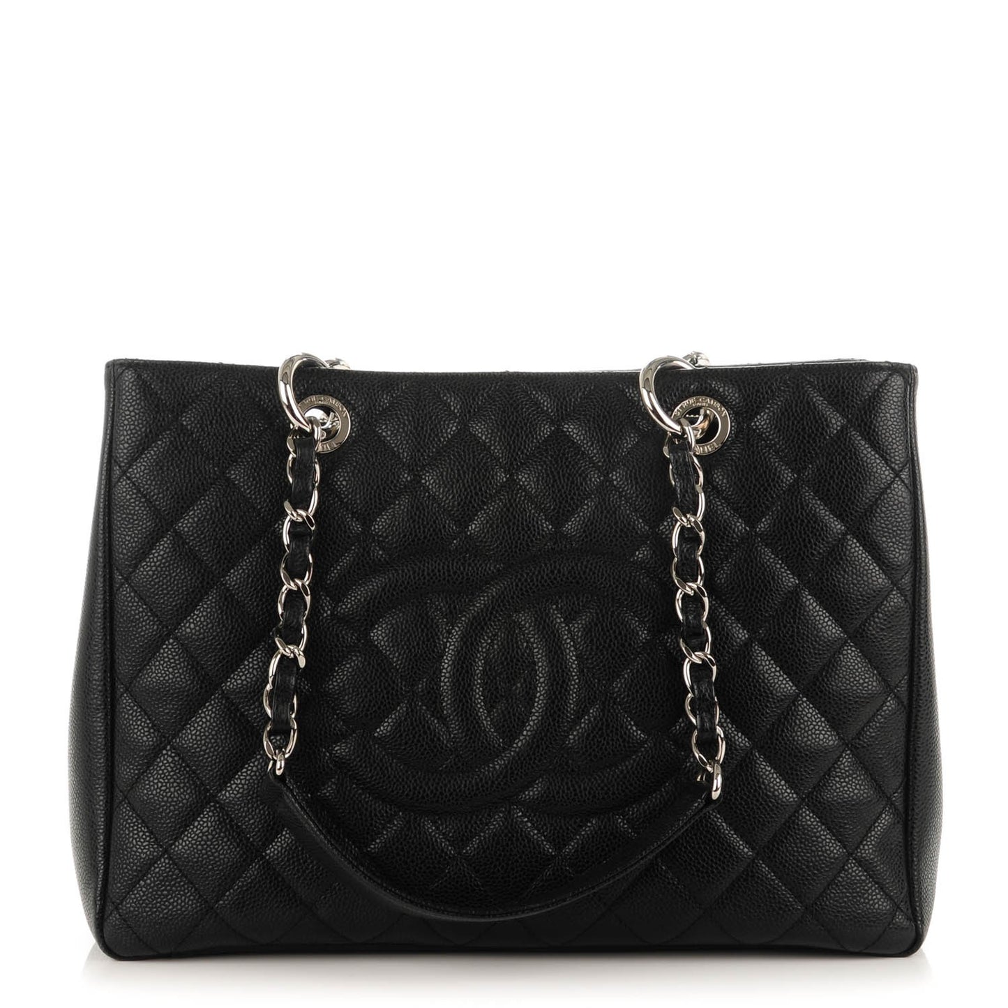Caviar Quilted Grand Shopping Tote GST Black