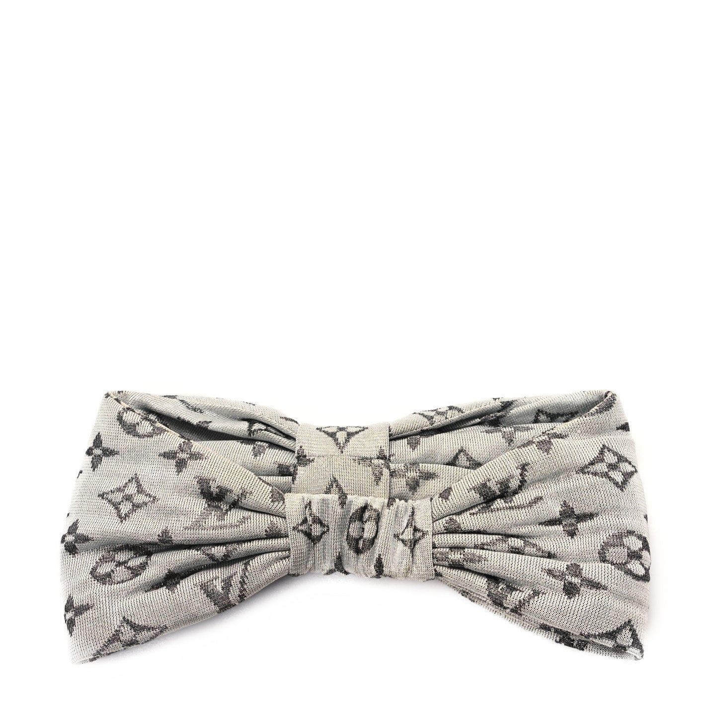 Silk Monogram LV Pool Party Turban Headband Argent