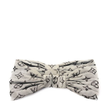 Louis Vuitton Silk Monogram LV Pool Party Turban Headband Argent 3 of 6