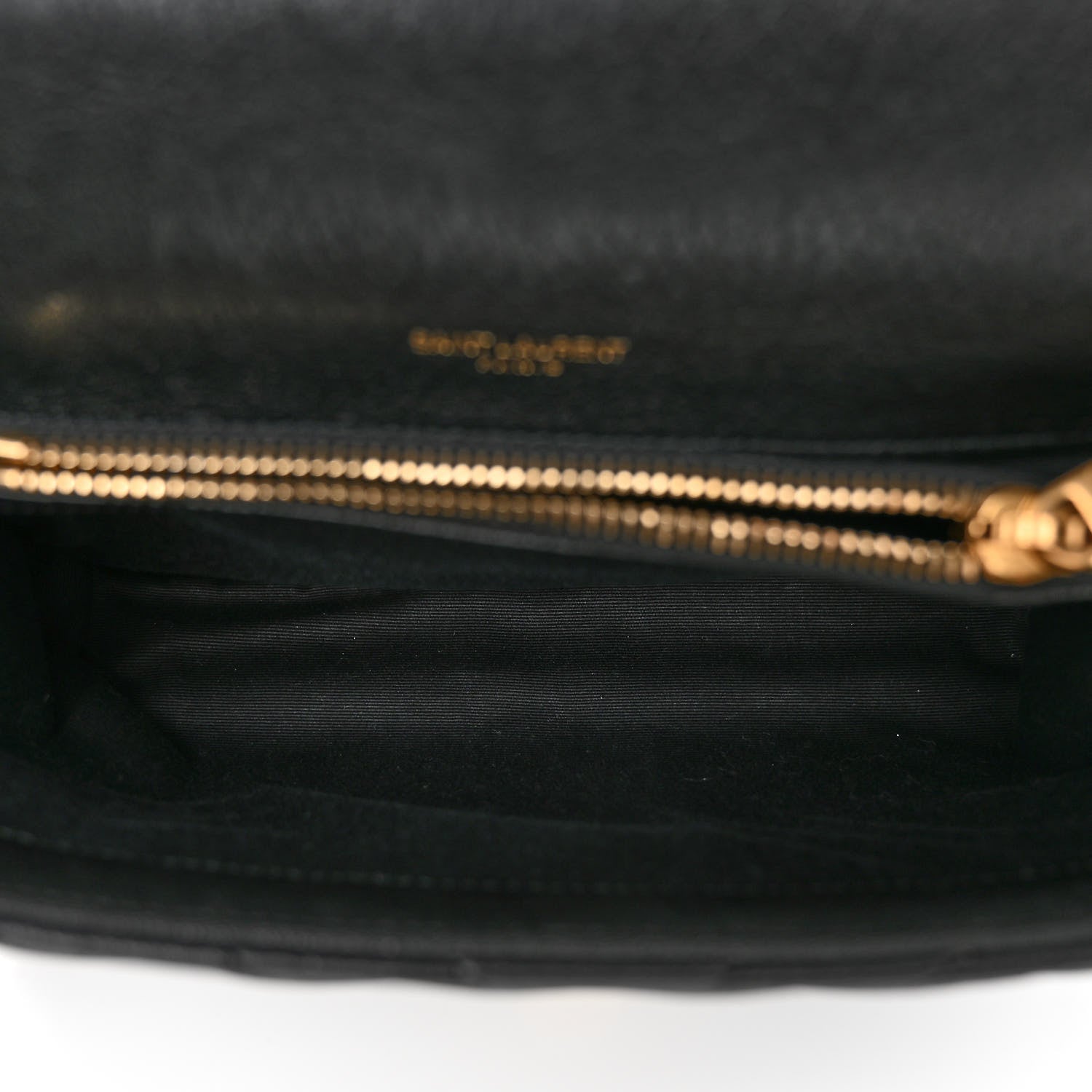 Saint Laurent Sheepskin Matelasse Chevron Monogram Medium College Bag Black 5 of 9