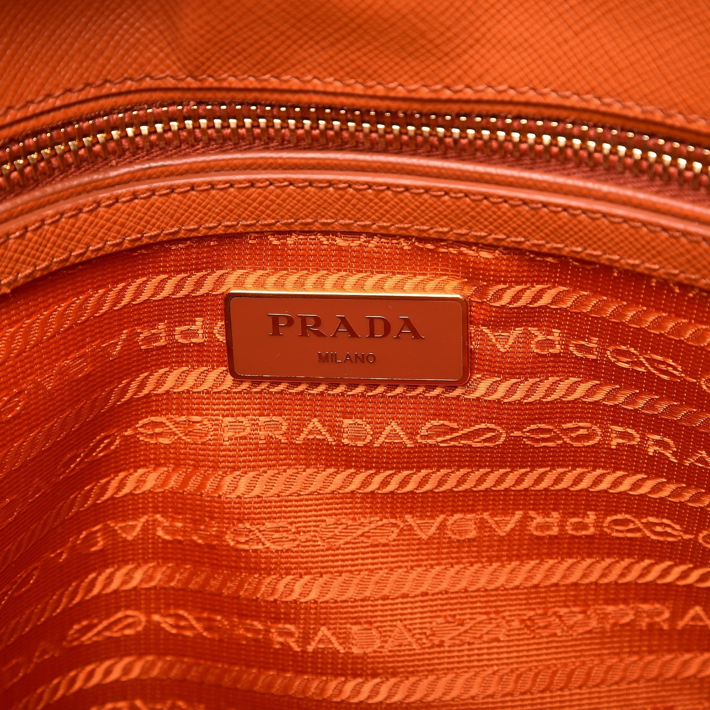 Saffiano Lux Medium Tote Papaya