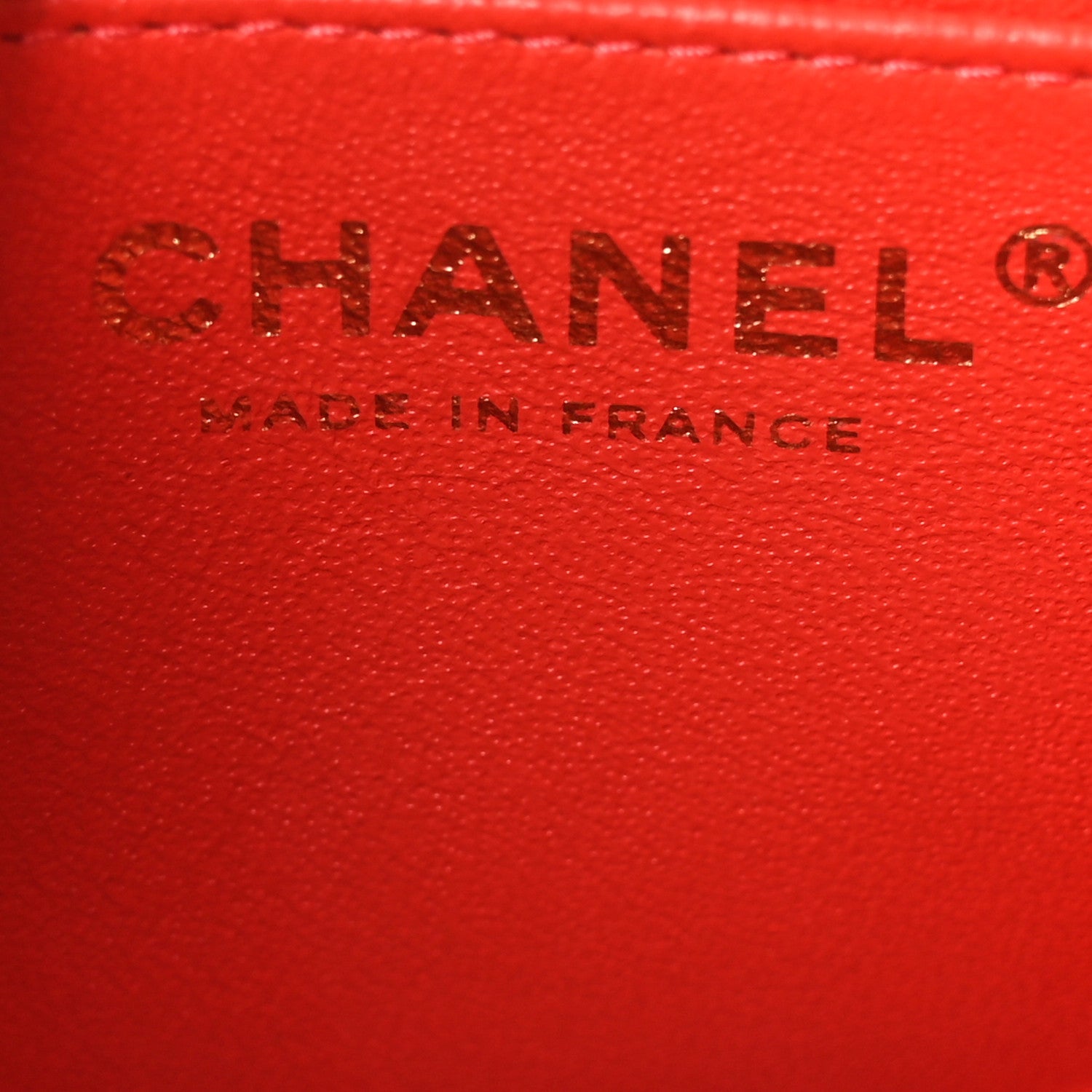 Chanel Lambskin Quilted Mini Square Flap Red 7 of 9