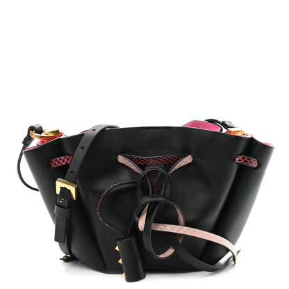 Valentino Garavani Vitello Ayers VLogo Bucket Bag Black 1 of 10