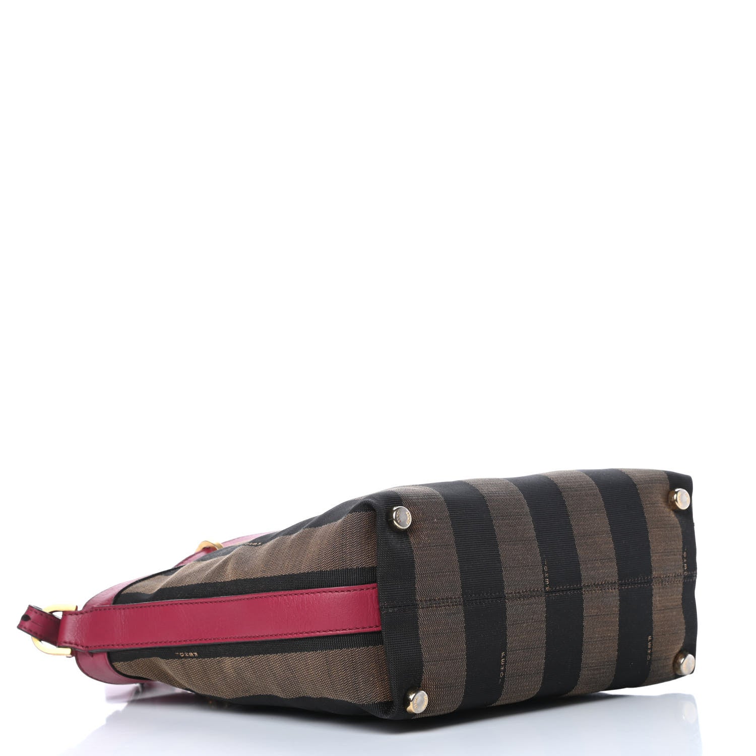 Fendi Pequin Vitello Small Shoulder Tote Tobacco Amarena 4 of 17
