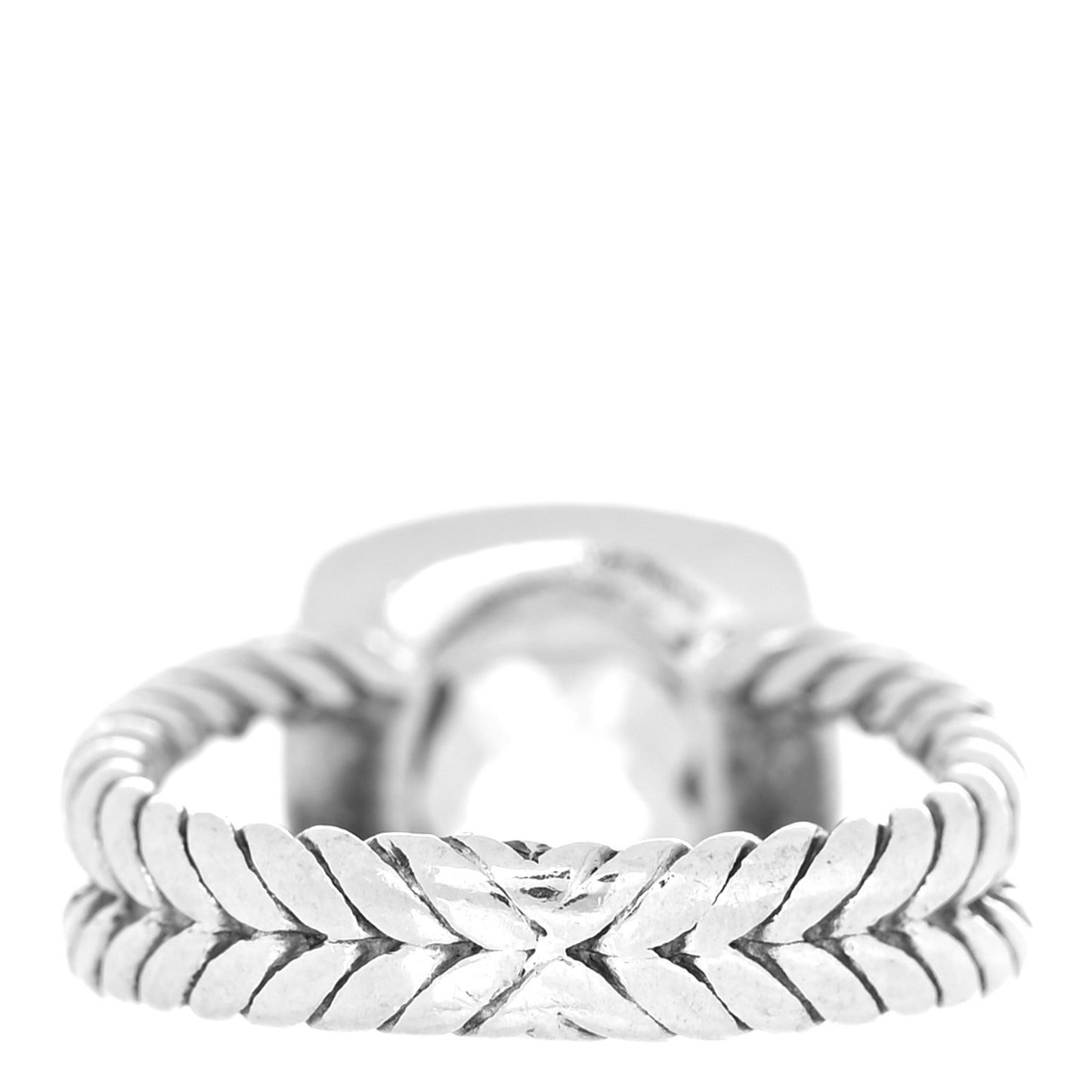 Sterling Silver Diamond Prasiolite 7mm Petite Albion Ring 50 5.25