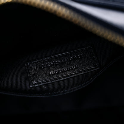 Saint Laurent Calfskin Matelasse Monogram Lou Camera Bag Navy 7 of 12