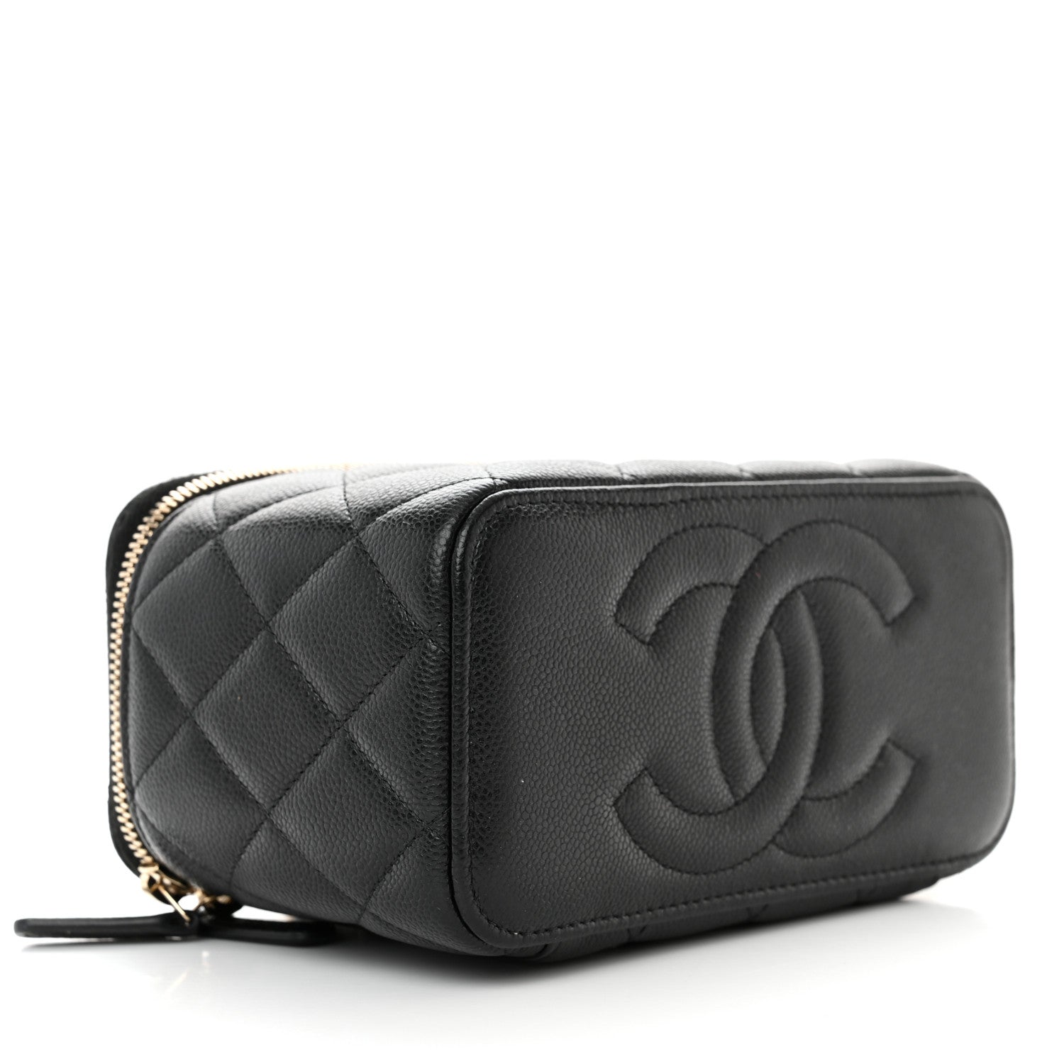 Chanel Caviar Quilted Small Vanity Case With Chain Black 4 of 15