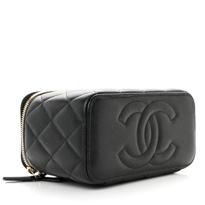 Chanel Caviar Quilted Small Vanity Case With Chain Black 4 of 15