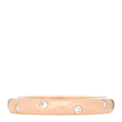 Tiffany 18K Rose Gold Diamond 3mm Etoile Band Ring 56 7.5 1 of 5