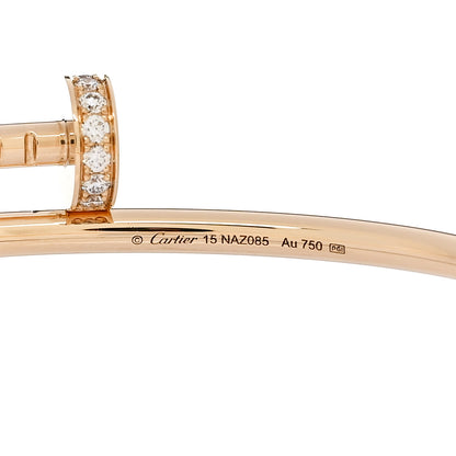 Cartier 18K Yellow Gold Diamond Small Juste Un Clou Bracelet 15 3 of 3