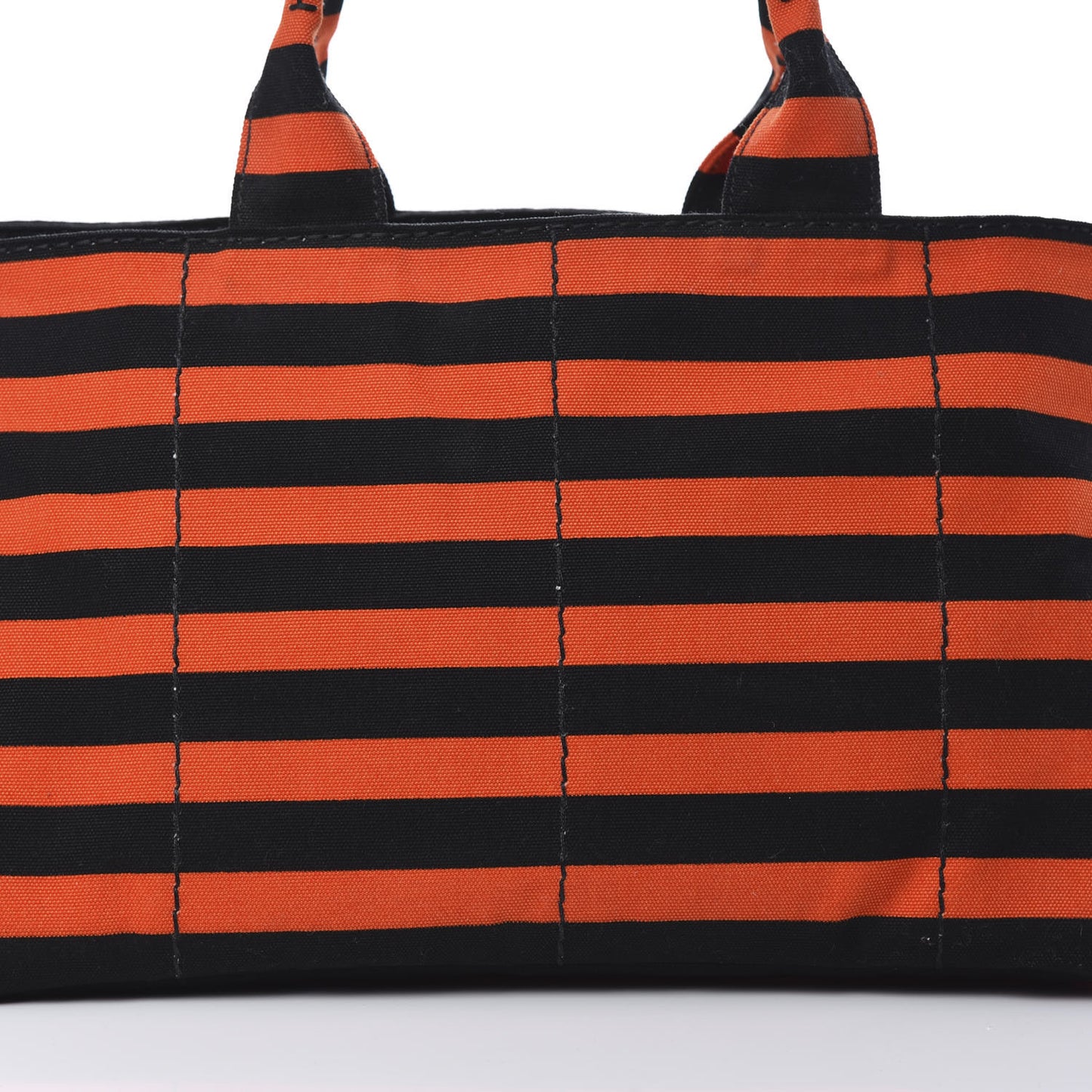 Canapa Striped Tote Arancio