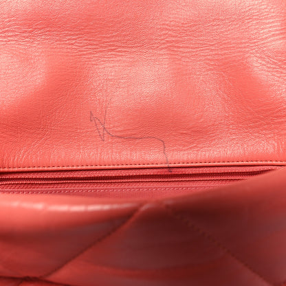 Chanel Lambskin Quilted Large Chanel 19 Flap Coral 11 of 12