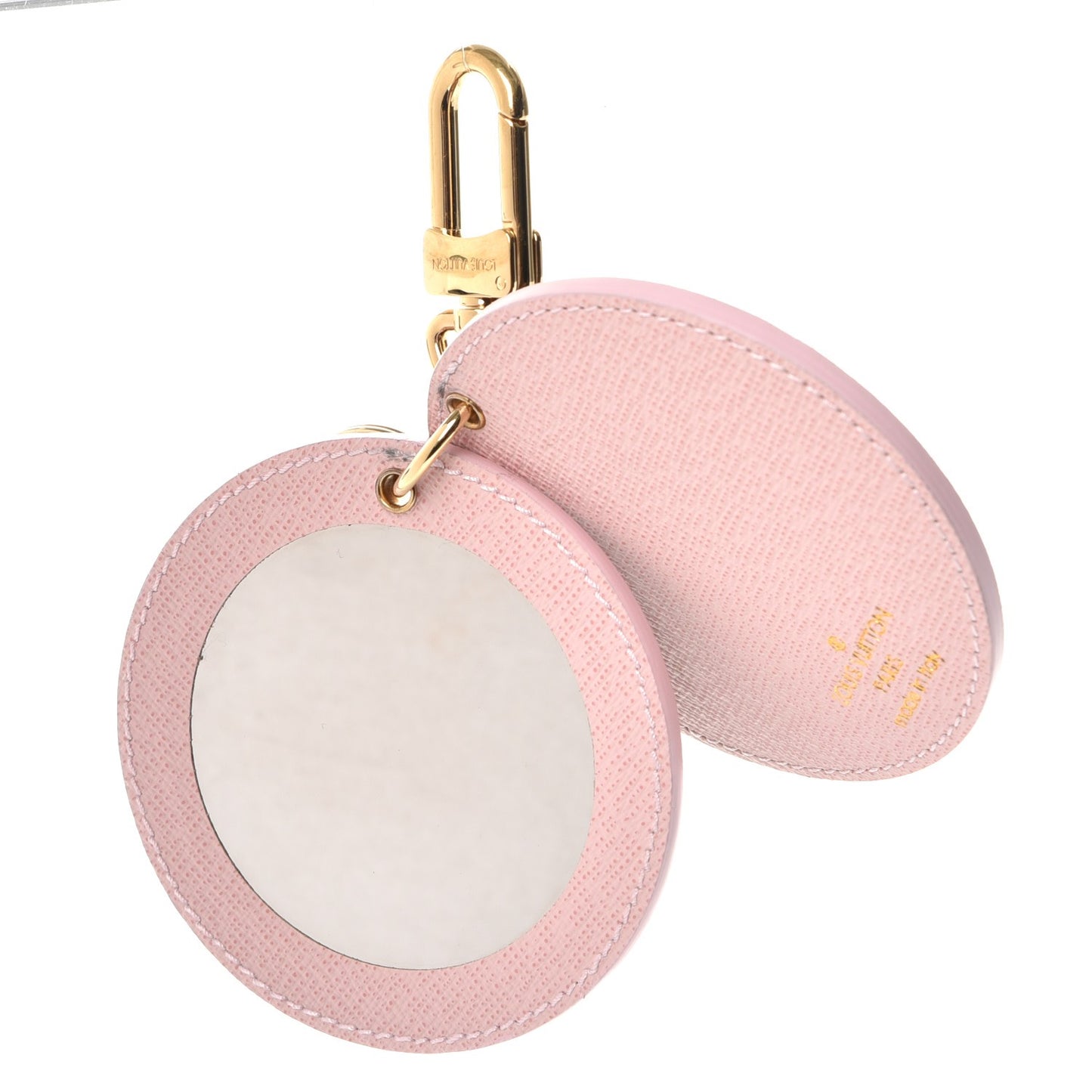 Monogram LV Mirror Bag Charm Key Holder Rose Ballerine