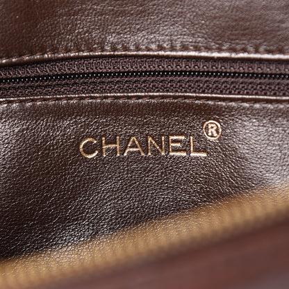 Chanel Lambskin Diamond Stitched Shoulder Bag Brown 6 of 22