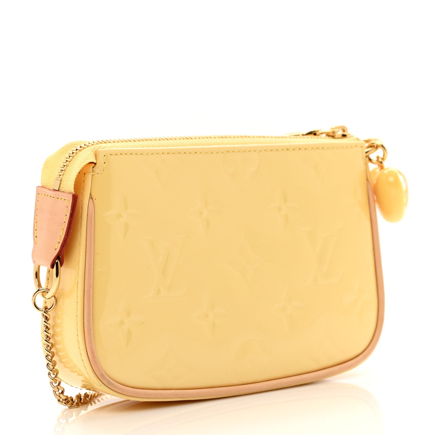 Louis Vuitton Metallic Vernis Valentine Mini Pochette Accessories Banana Fizz 3 of 7