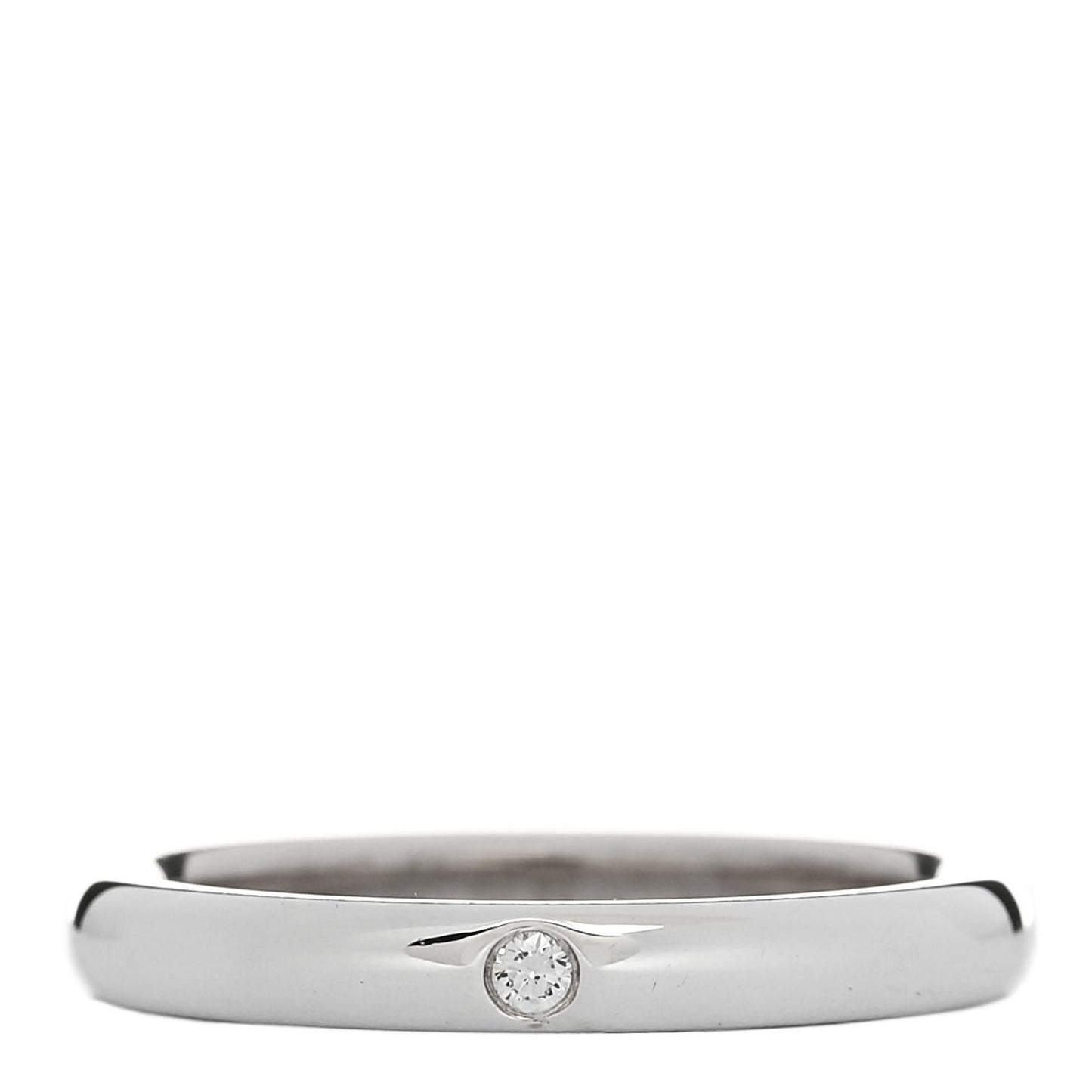 Elsa Peretti Sterling Silver Diamond Band Ring 53 6.5