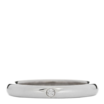 Tiffany Elsa Peretti Sterling Silver Diamond Band Ring 53 6.5 1 of 5
