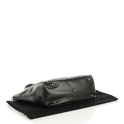 Valentino Garavani Vitello Medium Rockstud Tote Black 4 of 7