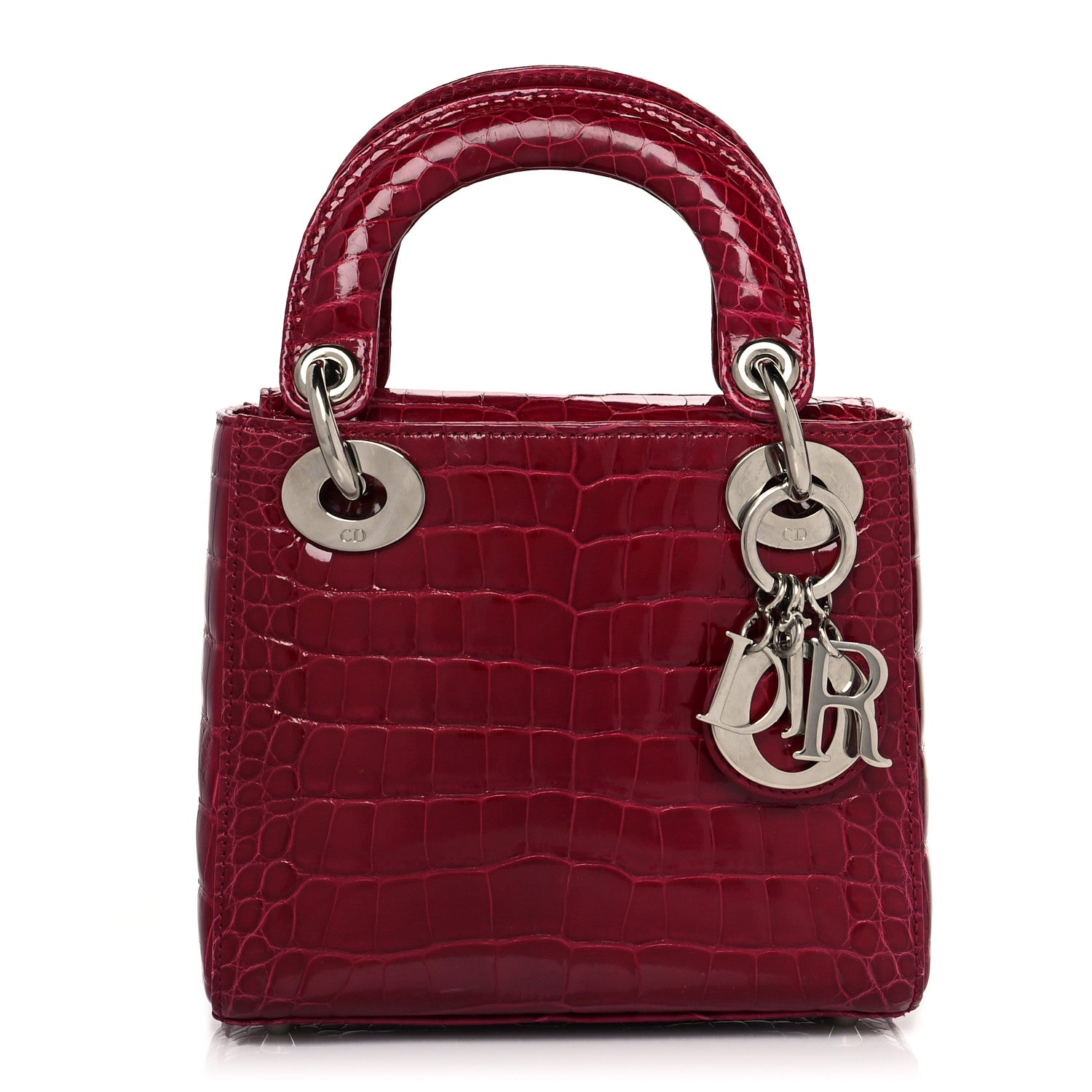 Christian Dior Alligator Mini Lady Dior Dark Pink 1 of 9