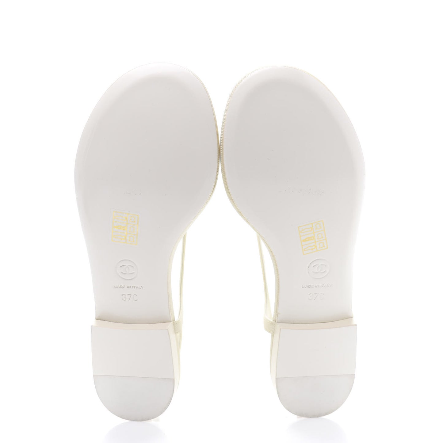 CC Star Thong Sandals 37 White