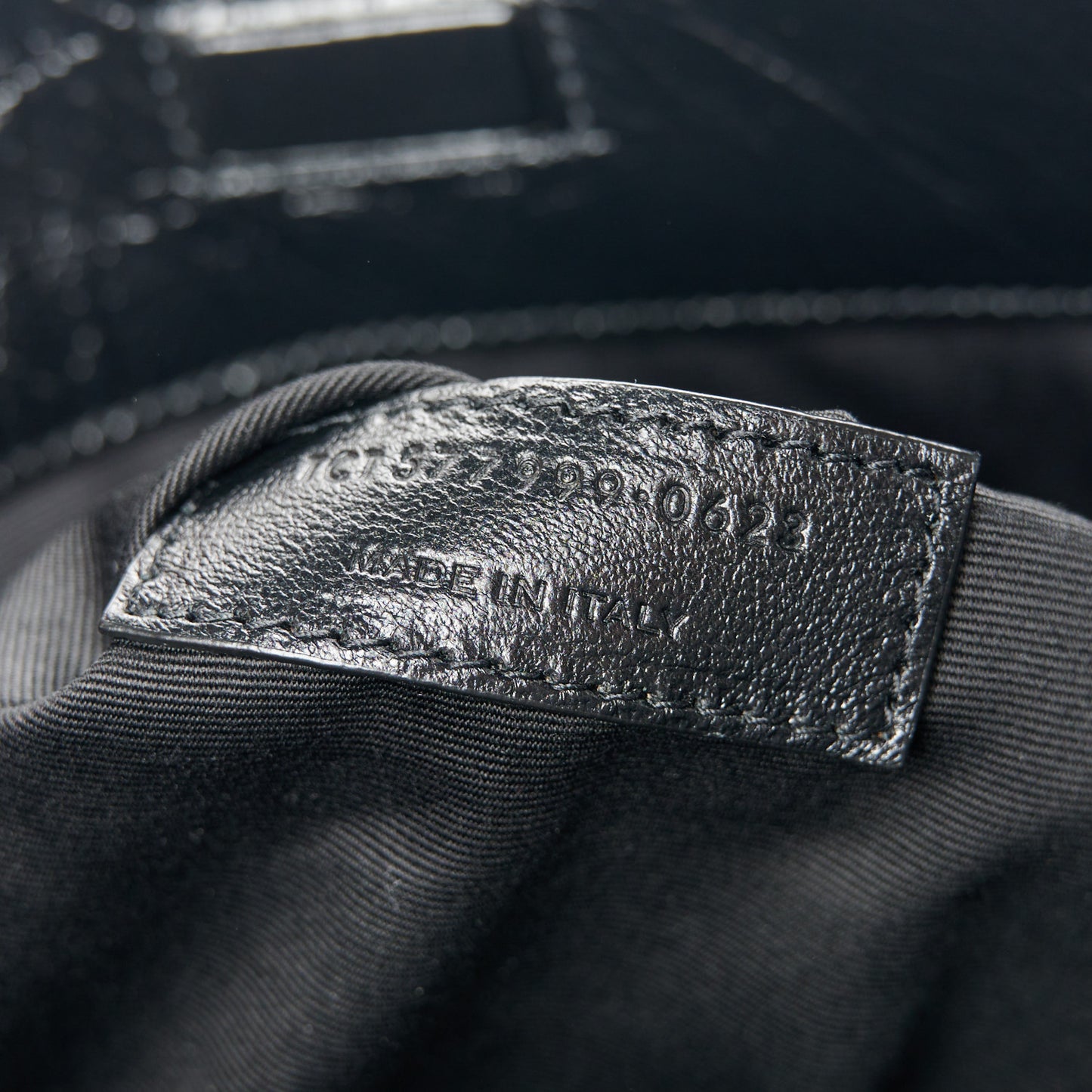 Crinkled Calfskin Matelasse Monogram Medium Niki Shopper Tote Black