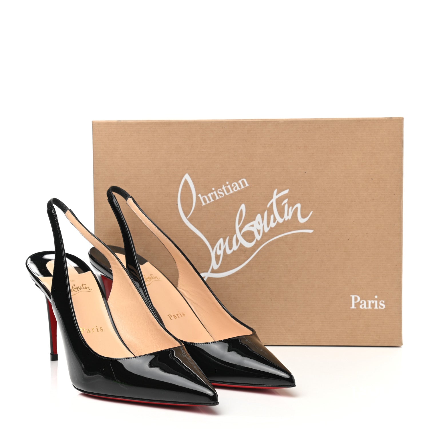 Christian Louboutin Patent Kate Sling 85 Pumps 39.5 Black 8 of 8