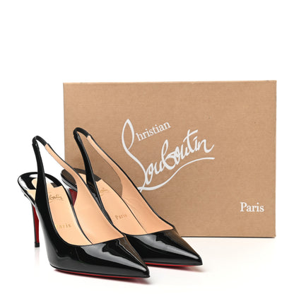 Christian Louboutin Patent Kate Sling 85 Pumps 39.5 Black 8 of 8