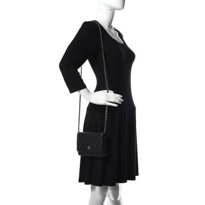 Chanel Caviar Quilted Wallet On Chain WOC Black 2 of 11
