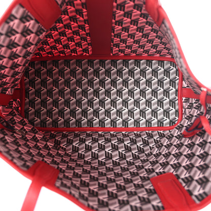 MCM Visetos Medium Liz Reversible Shopper Tote Ruby Red 9 of 17