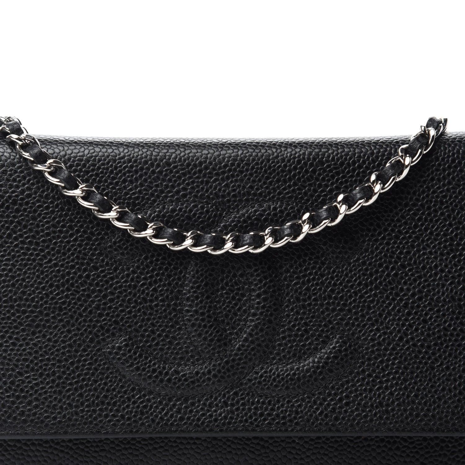 Chanel Caviar Timeless CC Wallet On Chain WOC Black 11 of 11
