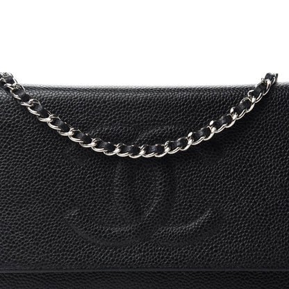 Chanel Caviar Timeless CC Wallet On Chain WOC Black 11 of 11