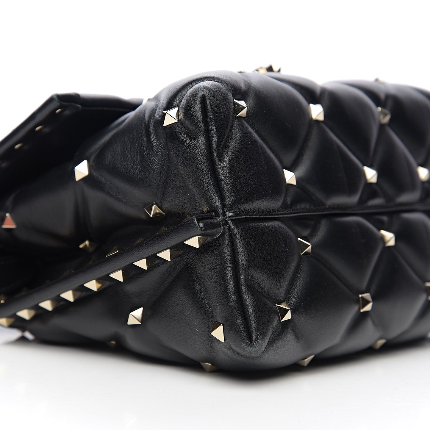 Lambskin VLTN Print Candystud Top Handle Bag Black