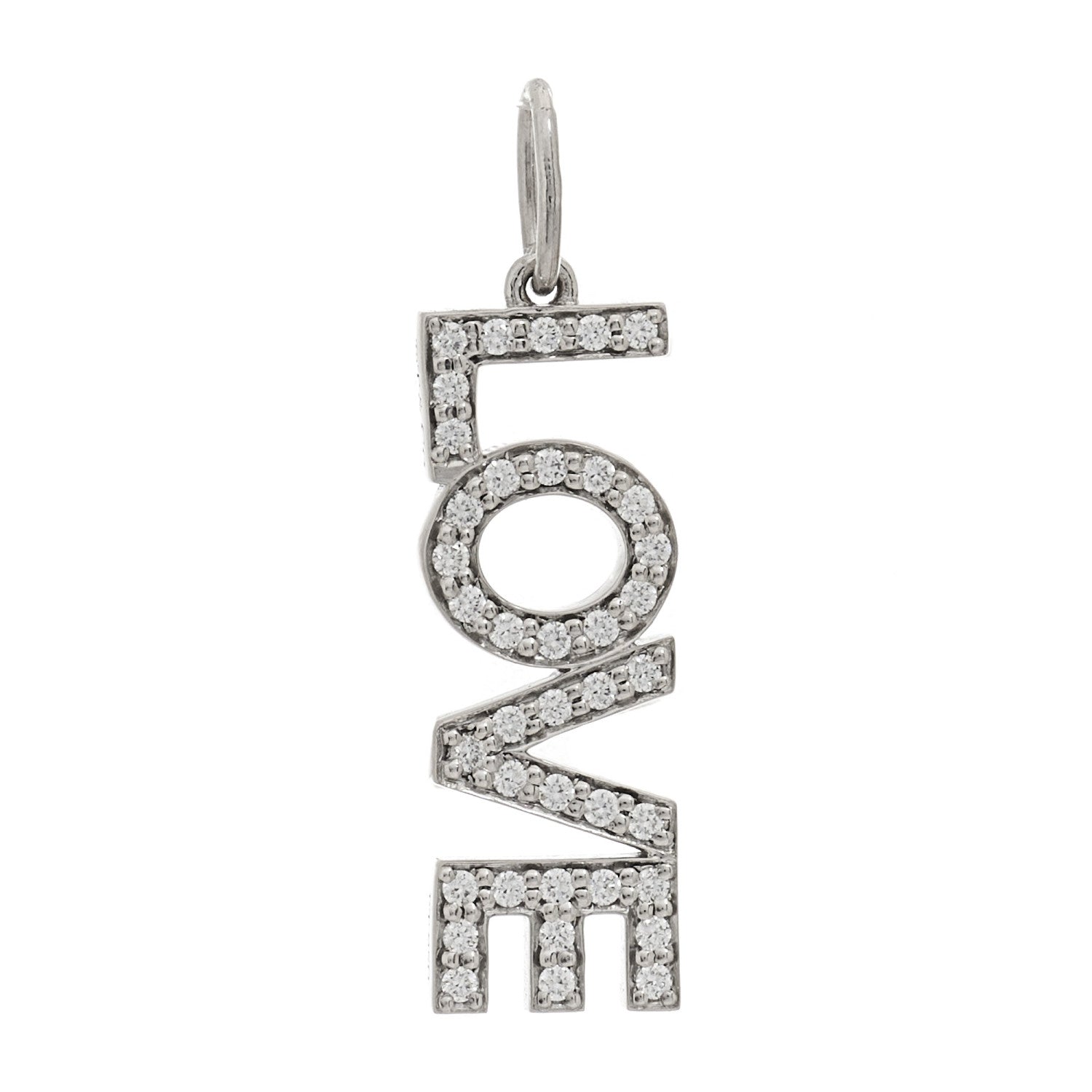 Tiffany Platinum Diamond Love Charm 1 of 4