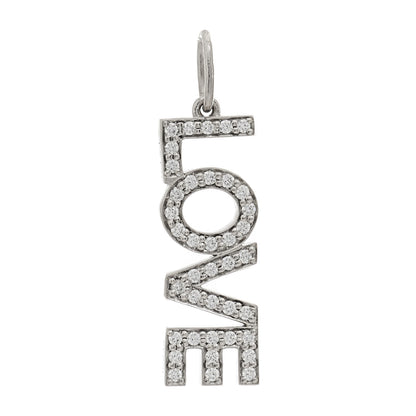 Tiffany Platinum Diamond Love Charm 1 of 4