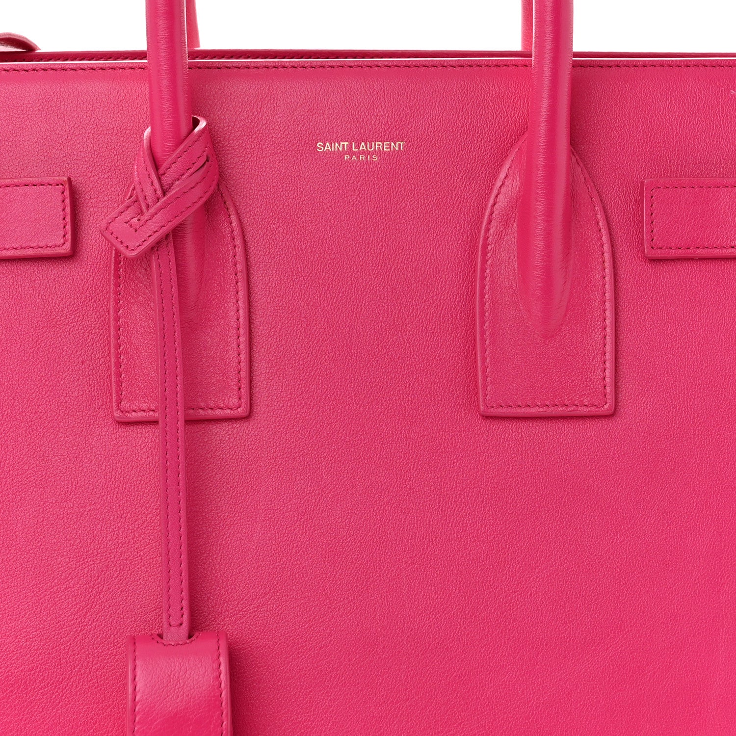 Saint Laurent SAINT LAURENT Calfskin Small Sac De Jour Lipstick Fuchsia 8 of 10
