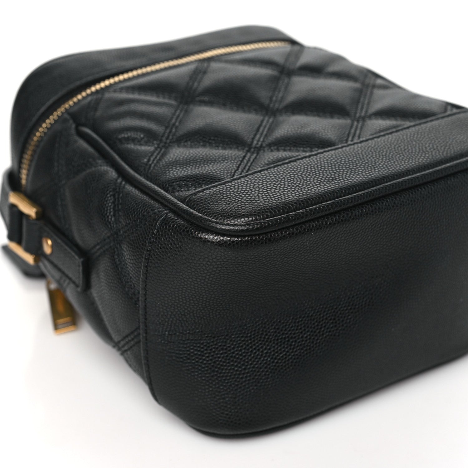 Saint Laurent Grain de Poudre Quilted 80's Vanity Bag Black 9 of 10