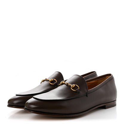 Gucci Calfskin Womens Jordaan Loafers 40 Fondente Brown 3 of 17