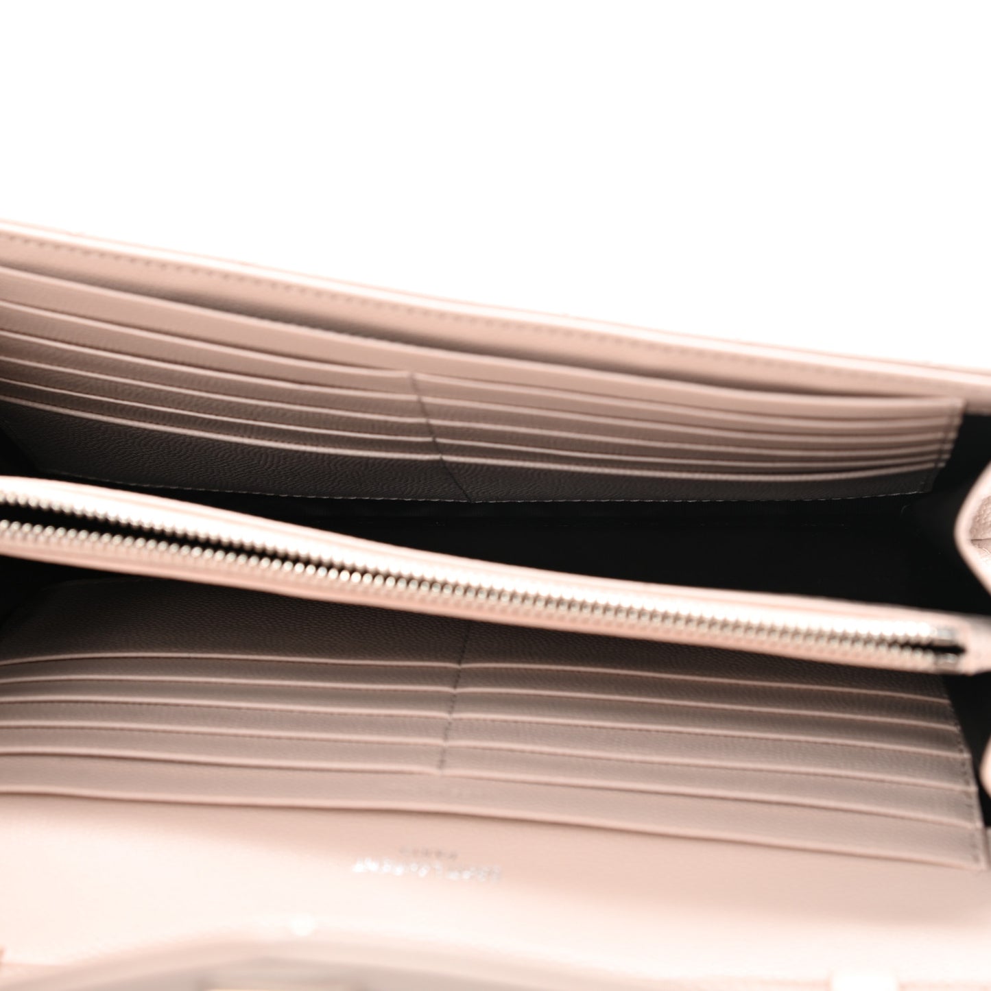 Grain De Poudre Matelasse Chevron Monogram Chain Wallet Pale Pink