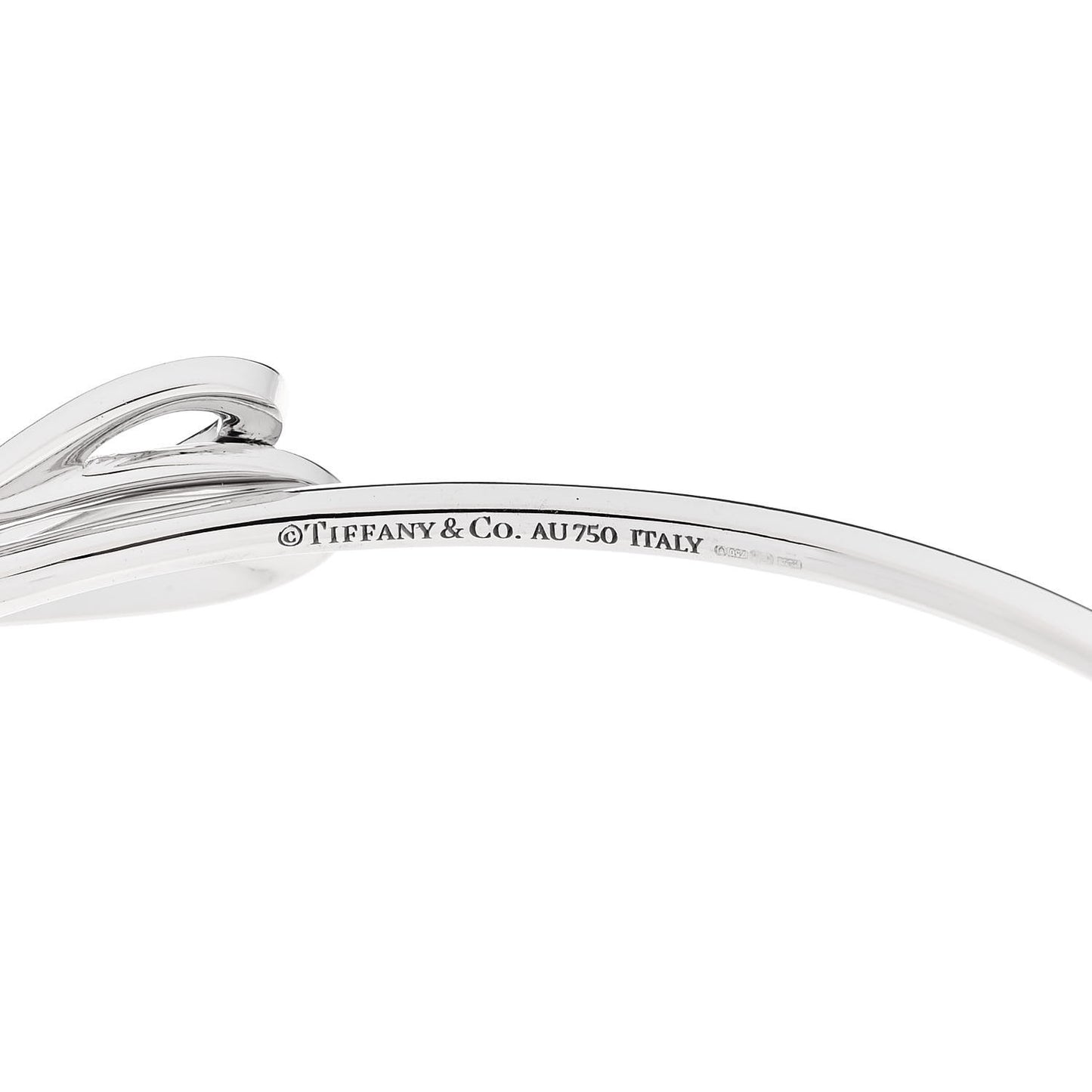 18K White Gold Diamond Bow Cuff Bracelet