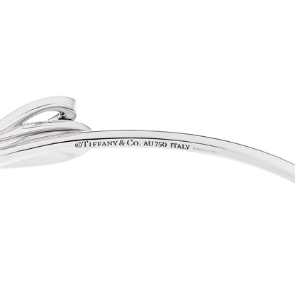 Tiffany 18K White Gold Diamond Bow Cuff Bracelet 3 of 3