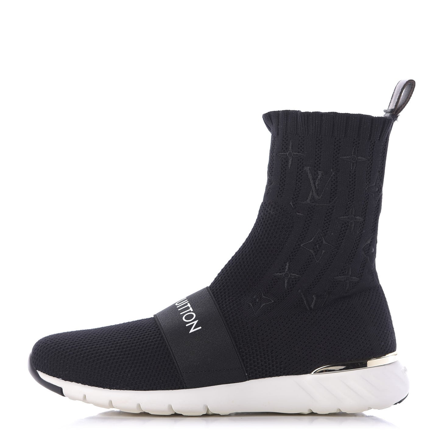 Monogram Stretch Fabric Aftergame Sneaker Boots 35.5 Black