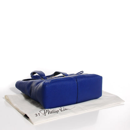3.1 Phillip Lim 3.1 Textured Calfskin Medium Pashli Satchel Cobalt Blue 4 of 10